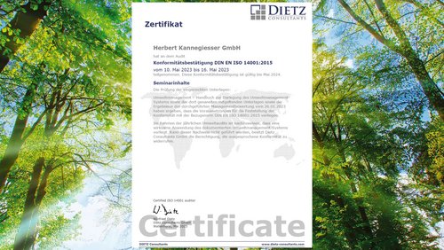 Kannegiesser-Umweltmanagement Nach ISO 14001: Kannegiesser - Germany